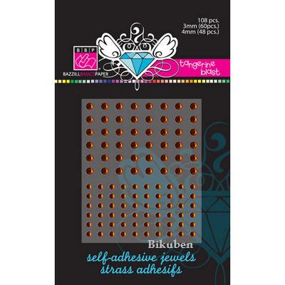 Bazzill Bling Jewels - TANGERINE BLAST