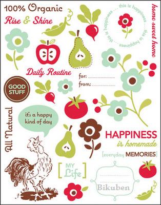 October Afternoon: Farm Fresh Clear Image Rub-ons