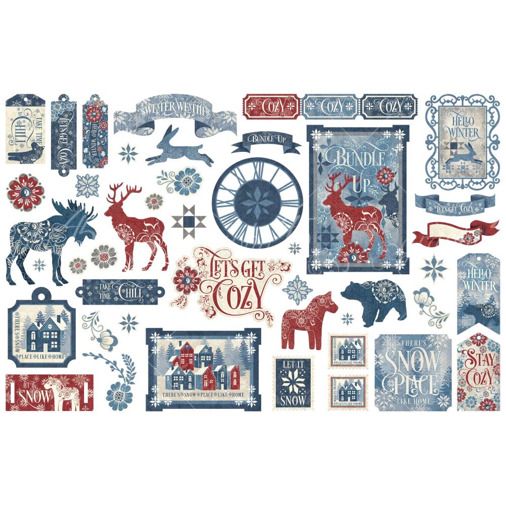 Graphic 45 - Lets get cozy - Ephemera Die Cuts