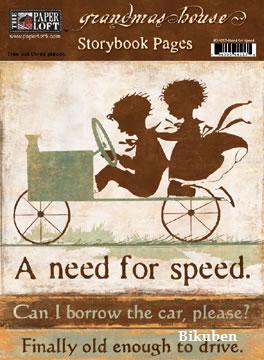 Grandmas House: Storybook Pages - Need for Speed Paper Decor