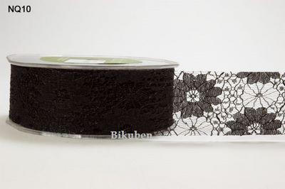 May Arts: Flower Lace Ribbon - Black (metervis)