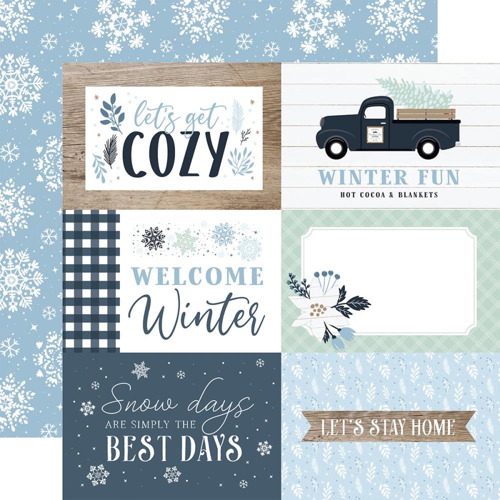 Echo Park - Winter - 6 x 4" Journaling Cards - 12 x 12"