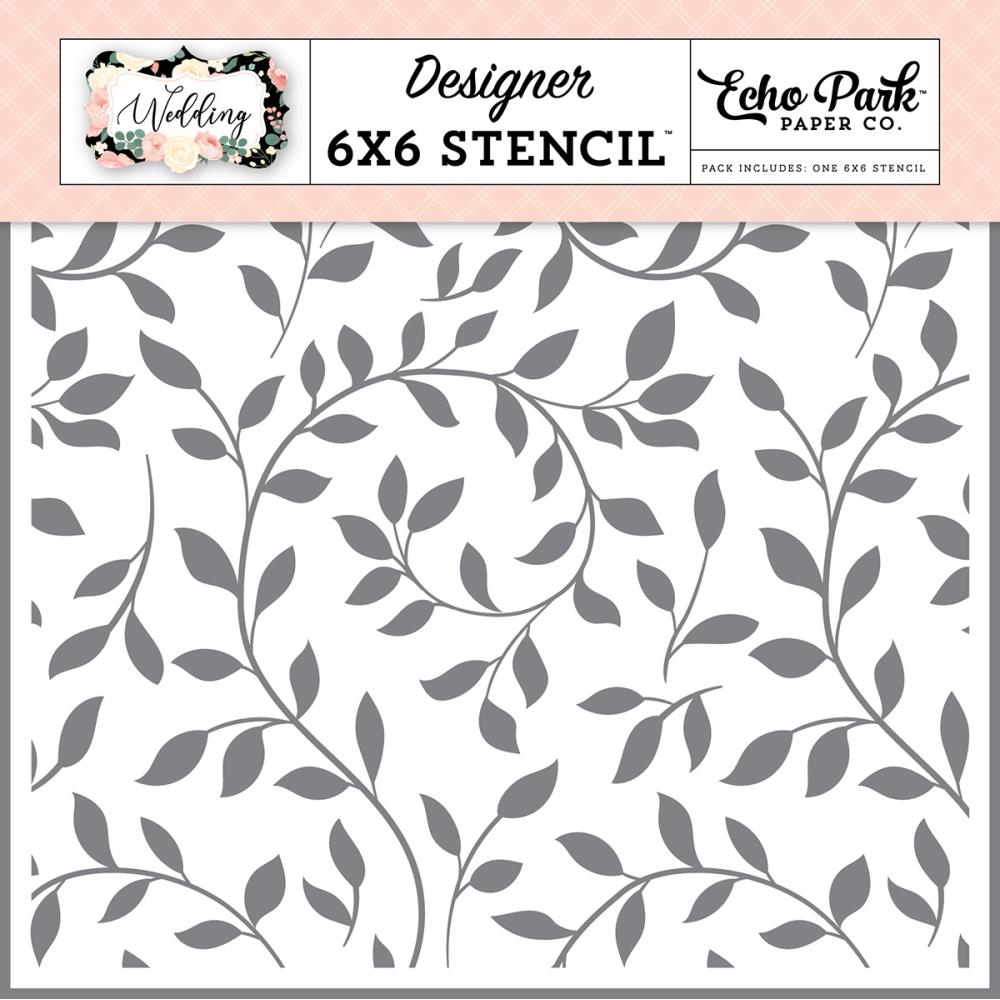 Echo Park - Stencil - Wedding - Wedding Vines - 6 x 6"