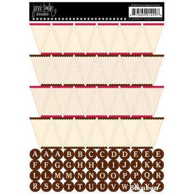 Jenni Bowlin: Brown Banner Stickers