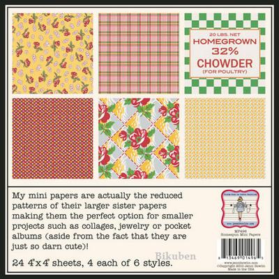Jenni Bowlin: Homespun Mini Papers  4 x 4"
