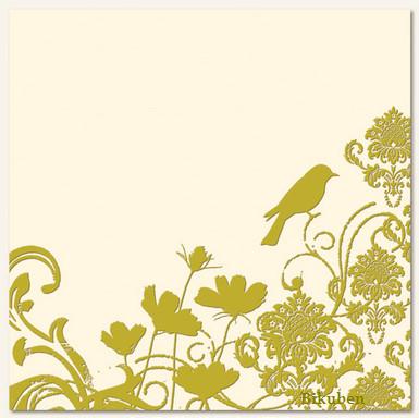 MME: LUSH - Green Finch Paper (flocked)  12 x 12"