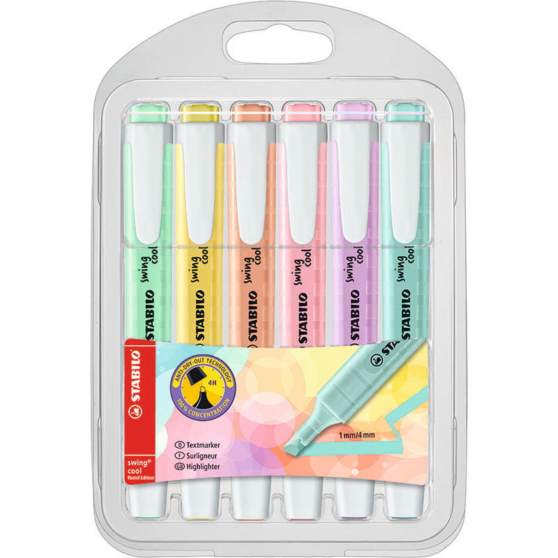 Stabilo - Textmarker - Swing Cool Pastel - 6 pack