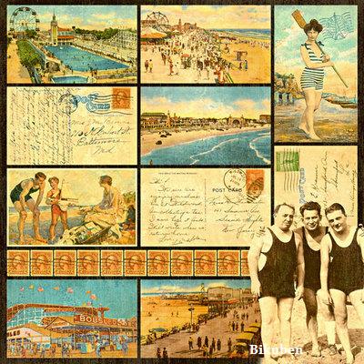 Graphic45:On the Boardwalk - Coney Island 12 x 12"
