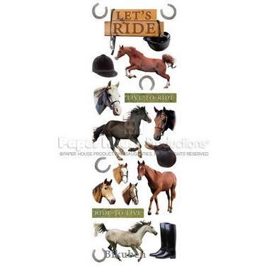 Paper House: HORSE Glitter Rub Ons