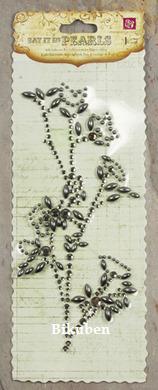 Prima: Say it in Pearls and crystals-flower pewter
