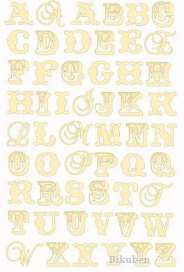 Prima: Dimensjonal Alpha Stickers - Shabby Cream