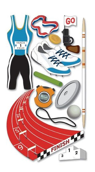 Jolee's - 3D Stickers - large - Track & Field
