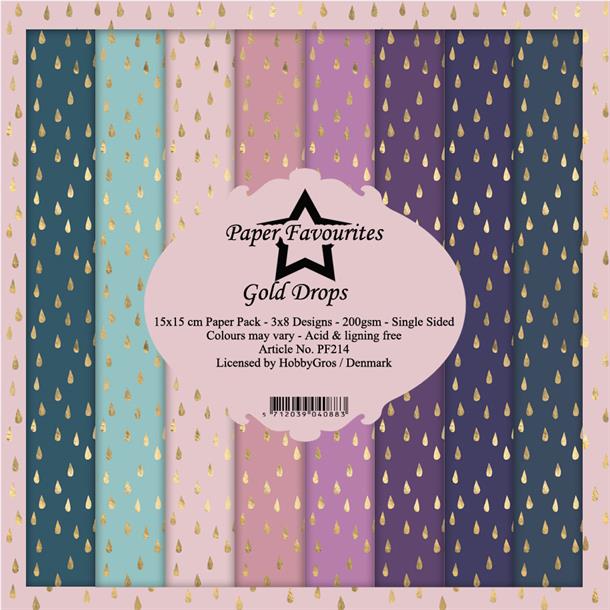 Paper Favourites - Gold Drops - Paper Pack 12 x 12"