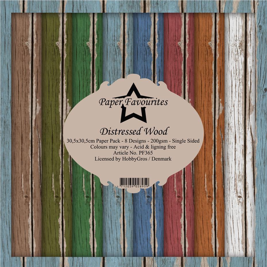 Paper Favourites - Distressed Wood - Paper Pack 12 x 12"