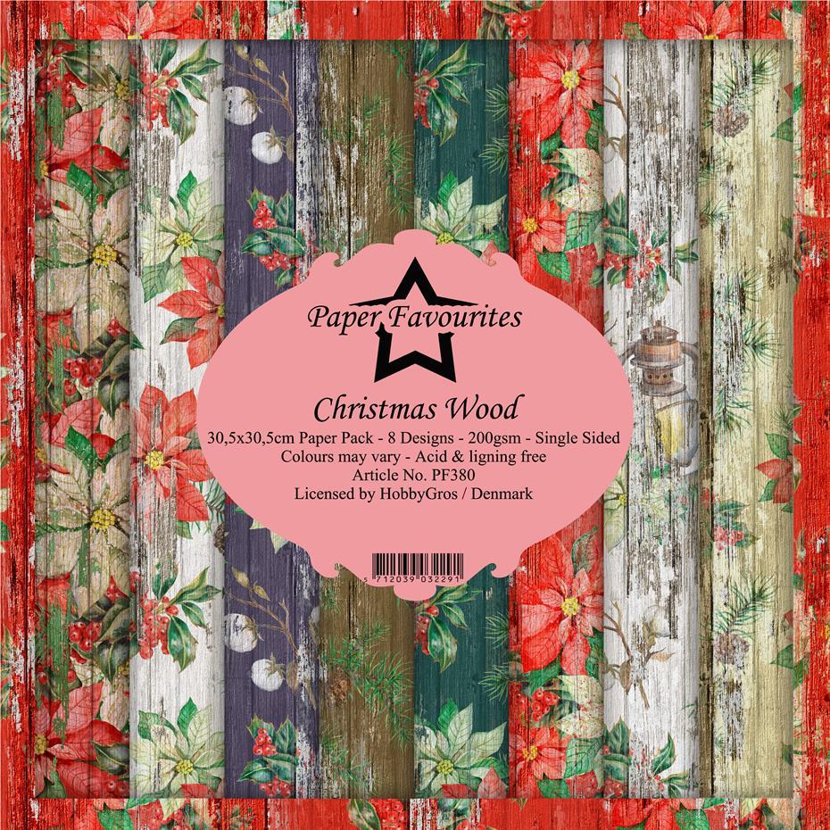 Paper Favourites - Christmas Wood - Paper Pack    12 x 12"