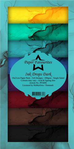 Paper Favourites- Slim Line - Ink Drops Dark - Paper Pad