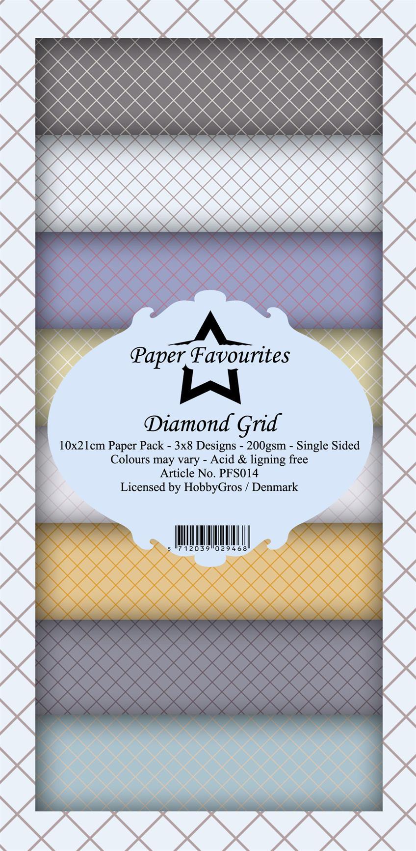 Paper Favourites - Paper pad - Slim Line - Diamond Grid