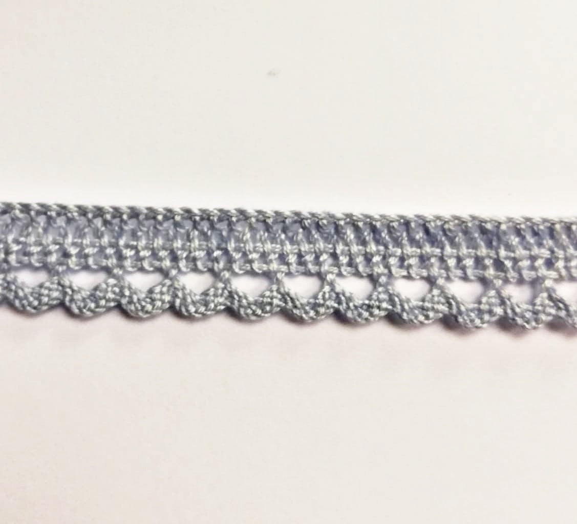 Bånd Crochet Trim - Light Grayish Blue (metervis)