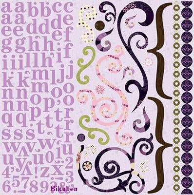 BoBunny: Jazmyne - Combo Stickers   12 x 12"