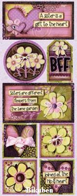 BoBunny: Jazmyne - Pretty Sisters Cardstock Stickers
