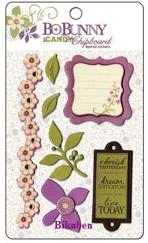 BoBunny: Jazmyne - Icandy Chipboard Layered Stickers