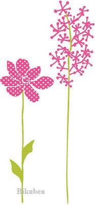 Prima: Iron on - PINK FLOWERS