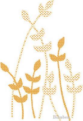 Prima: Iron on - ORANGE STEMS