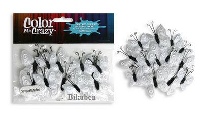 Petaloo: Color Me Crazy - Velvet Butterflies WHITE