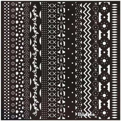 Basic Grey: Cappella - Doilies RIBBON BLACK 12 x 12"