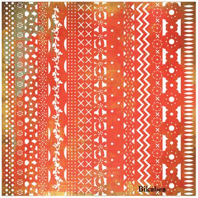 Basic Grey: Max & Whiskers - Doilies RIBBON RED 12 x 12"