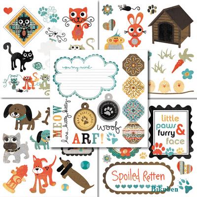 Basic Grey: Max & Whiskers - Olio Rub Ons Book