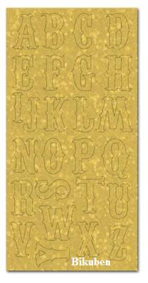 Melissa Frances: Pop-Out Glitter Accents - Alphabet GOLD