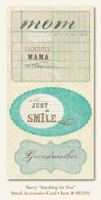 So Sophie - Savvy - "Anything for You" ACCESSORIES CARD
