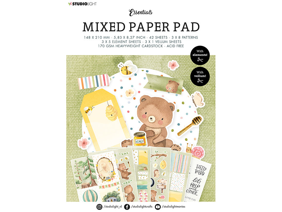 Studiolight - Essentials - Mixed Paper Pad 11 - A5