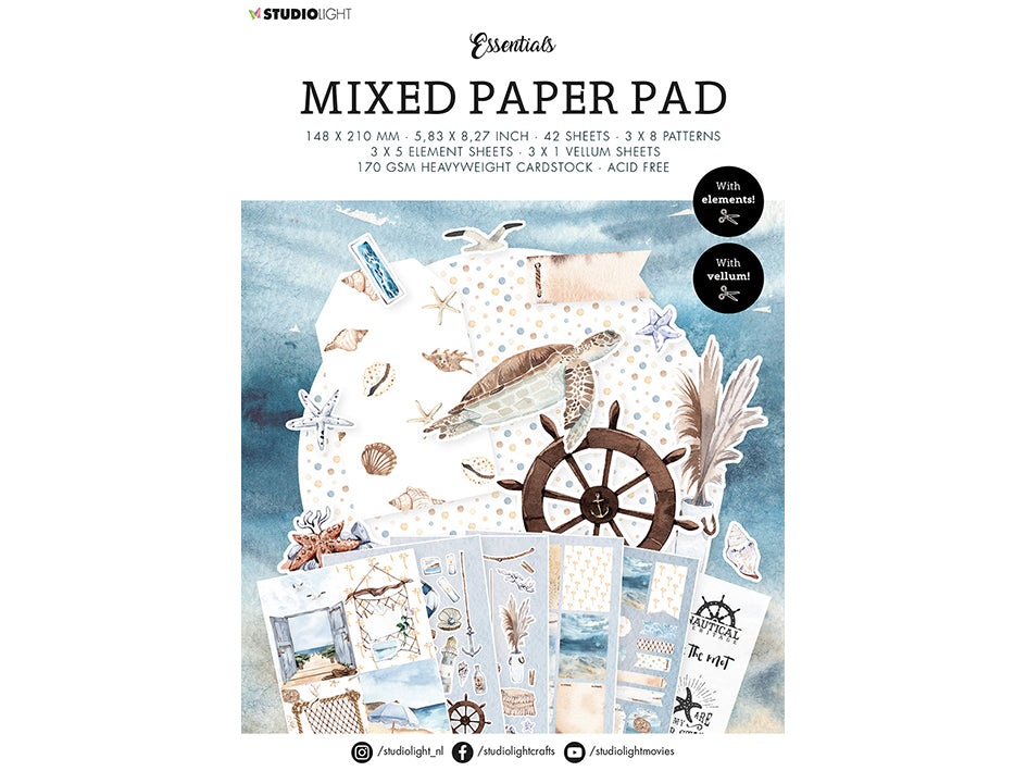 Studiolight - Essentials - Mixed Paper Pad 13 - A5