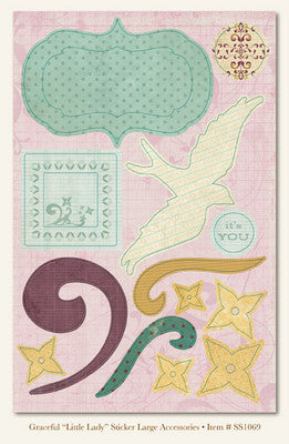 So Sophie - Graceful - "Little Lady" STICKER ACCESSORIES CARD