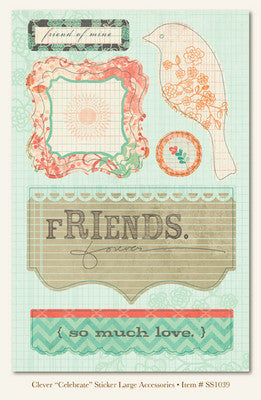 So Sophie - Clever - "Celebrate" STICKER ACCESSORIES CARD