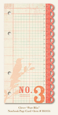 So Sophie - Clever - "Pure Bliss" NOTEBOOK PAGE CARD