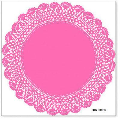 Hambly: Antique doily pink overlay