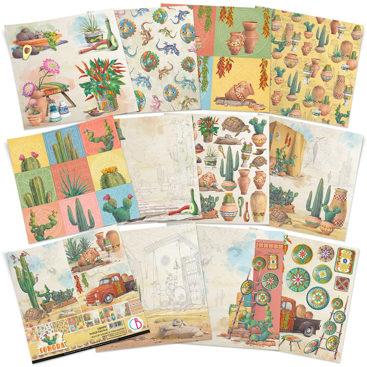 Ciao Bella - Sonora - Paper Pad - 8 x 8"