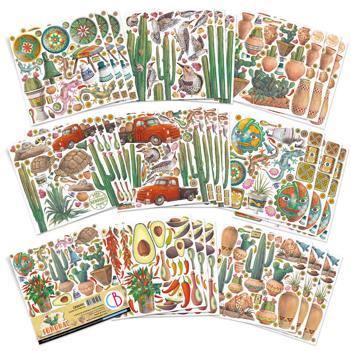 Ciao Bella - Sonora Fussy Cut - Paper Pad - 6 x 6"