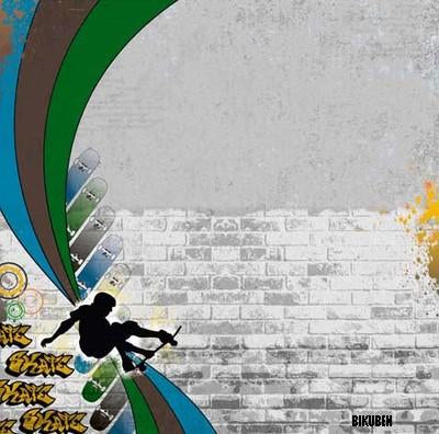Papirdesign: Skate       12 x 12"