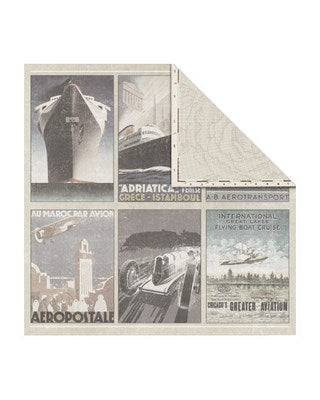 Creative Imaginations: Travel Potscards 12 x 12"