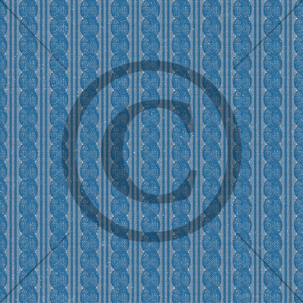 Papirdesign - Til deg og dine - Blå flettestrikk - 12 x 12"