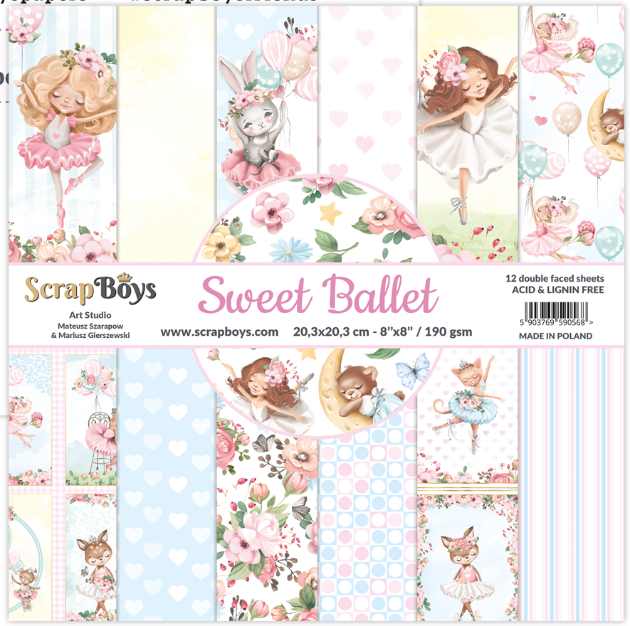 Stamperia - Sweet Ballet - Paper Pad   - 8 x 8"