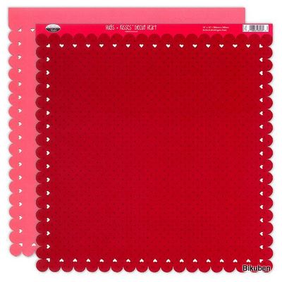 TPC Studio: Hugs + Kisses - DIECUT HEART 12 x 12"