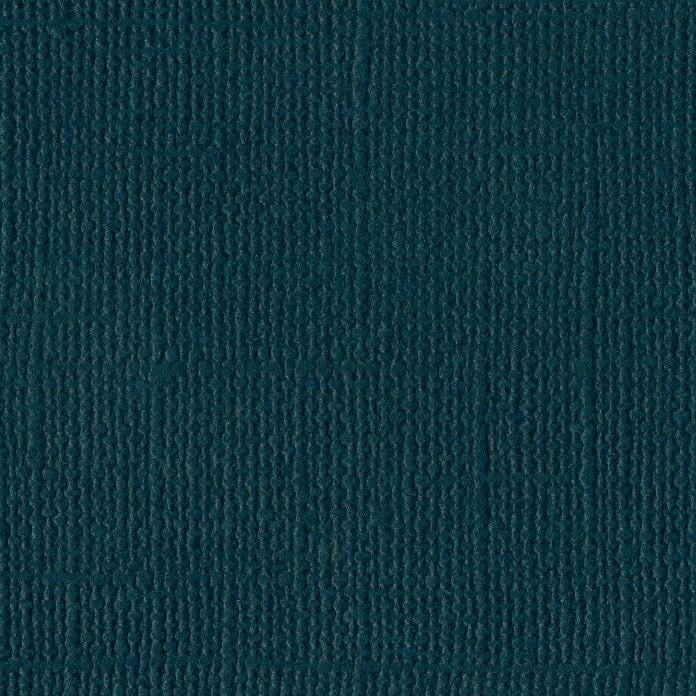 Bazzill Canvas 12 x 12 Mysterious Teal blå kartong