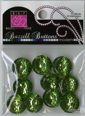 Bazzill: Buttons Modern -LIME  CRUSH