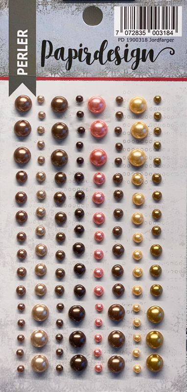 Papirdesign -  Halvperler - Jordfarger