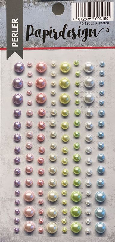 Papirdesign -  Halvperler - Pastell miks